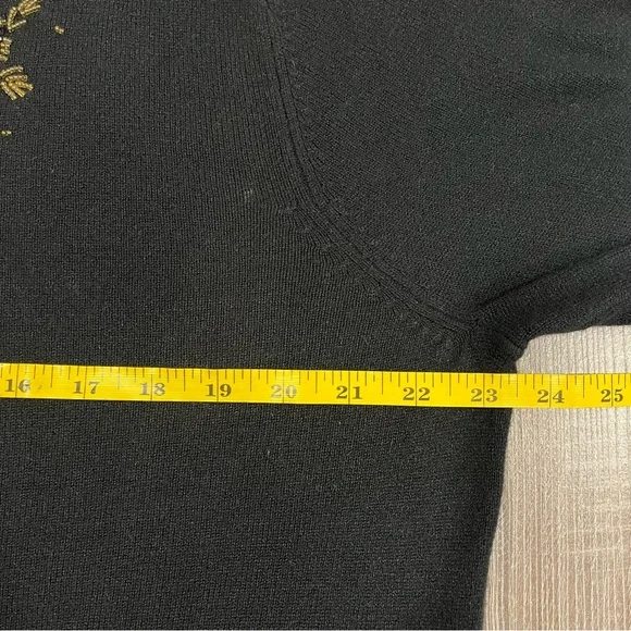 Villager by Liz Claiborne Black Beaded Cardigan, Womens Size XL - Picture 9 of 9